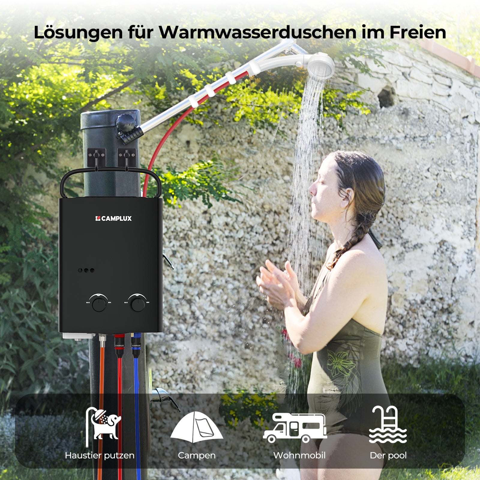 Camplux AY132B Tankless Gasdurchlauferhitzer