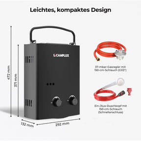 Camplux AY132B Tankless Gasdurchlauferhitzer