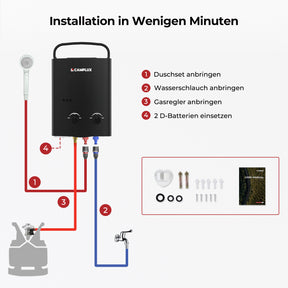 Camplux AY132B Tankless Gasdurchlauferhitzer