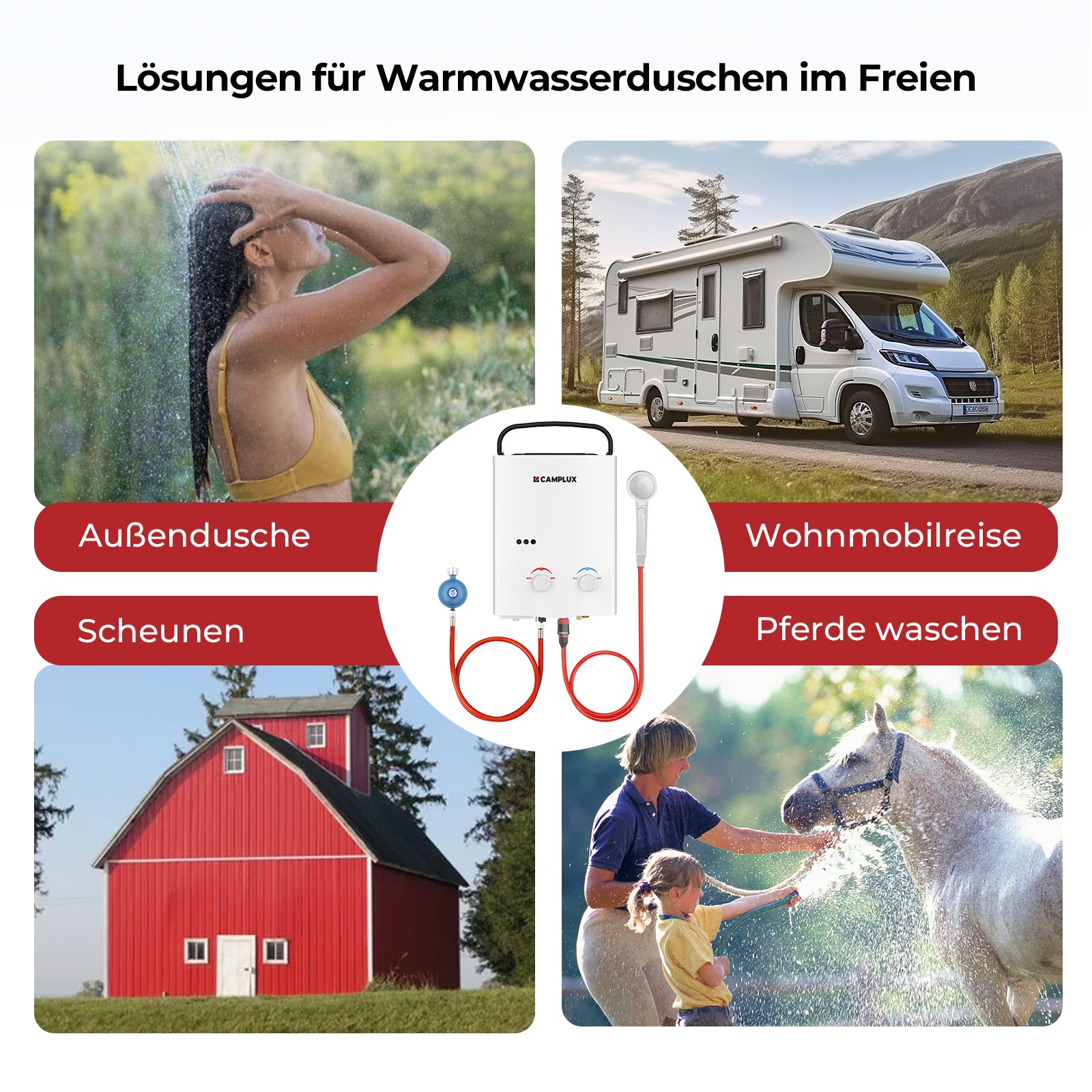 DPQYJPP Scaldabagno istantaneo per Camper, 55.000 BTU, scaldabagno istantaneo a Gas C₃H₈ con Telecomando, 12 V, 3,9 GPM, Compatibile con Tutti i Camper e roulotte White DPQYJPP Scaldabagno istantaneo per Camper, 55.000 BTU, scaldabagno istantaneo a Gas C₃H₈ con Telecomando, 12 V, 3,9 GPM, Compatibile con Tutti i Camper e roulotte White