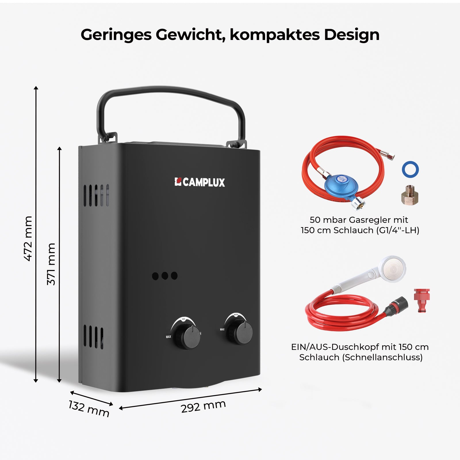 Camplux AY132B Tankless Gasdurchlauferhitzer