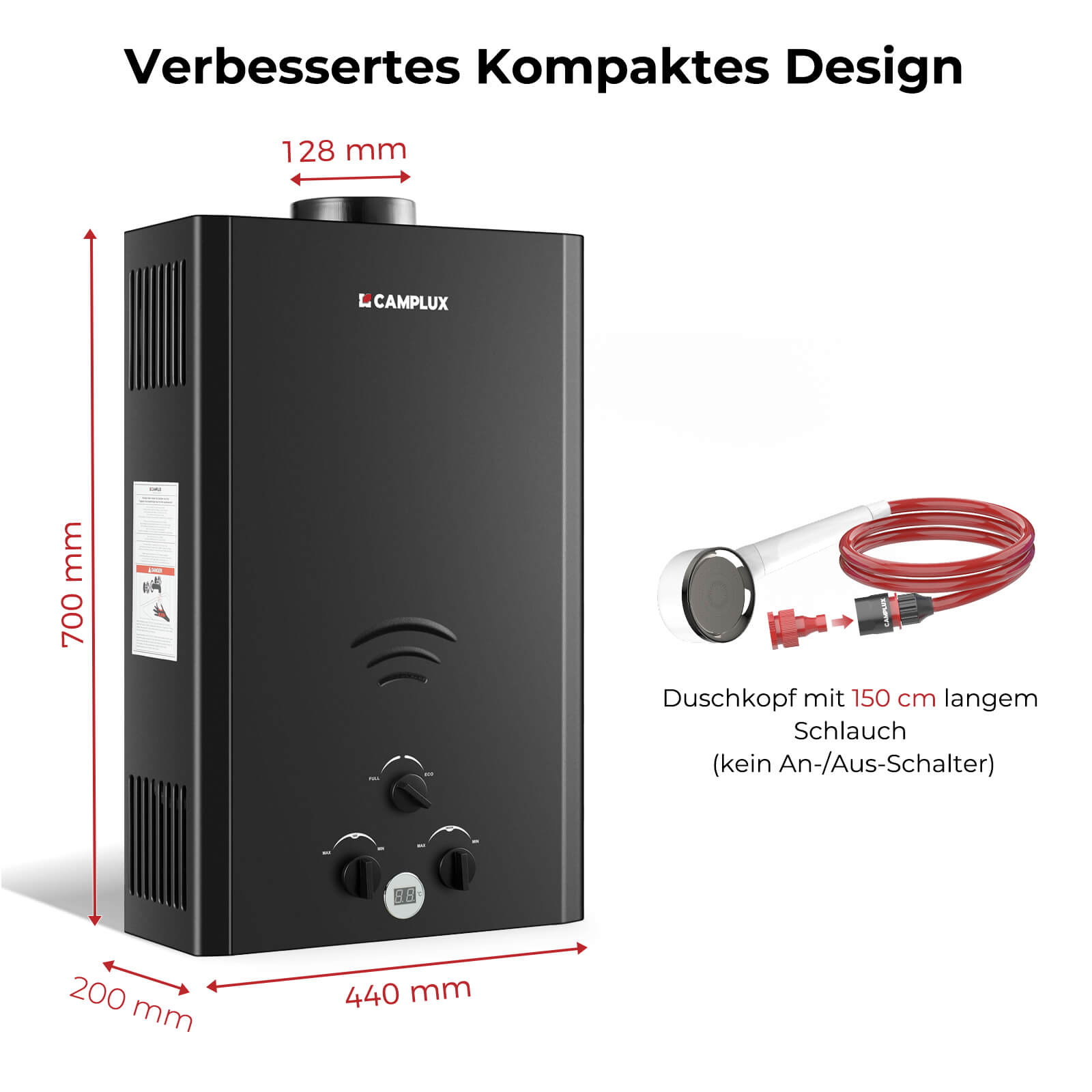 Scaldabagno A Gas Camplux BW422 - 16 Litri/Min Per Campeggio, Camper E Lavaggio Cavalli - Foto 12