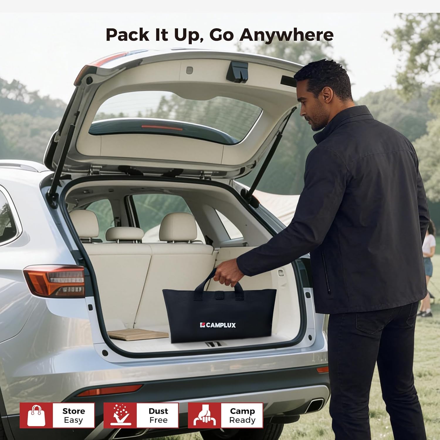 CAMPLUX FoldGo FG14GS Portable 2-in-1 Gas & Charcoal Grill