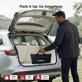 CAMPLUX FoldGo FG14GS Portable 2-in-1 Gas & Charcoal Grill