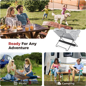 CAMPLUX FoldGo FG14GS Portable 2-in-1 Gas & Charcoal Grill