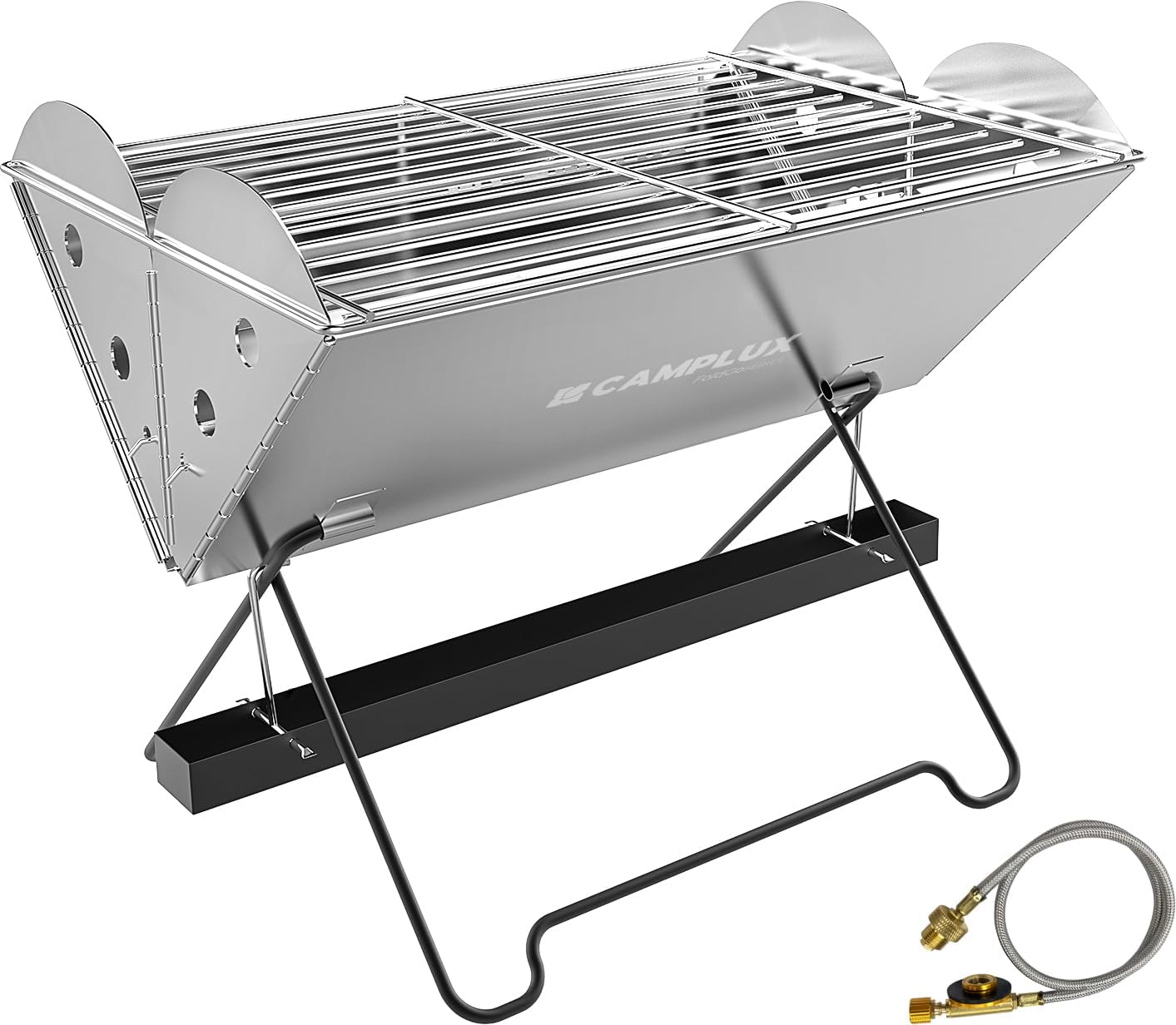 CAMPLUX FoldGo FG14GS Portable 2-in-1 Gas & Charcoal Grill