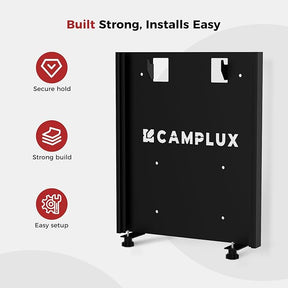CAMPLUX Schnellspann-Halterung für AY132 tragbaren Warmwasserbereiter, robuste Stahlhalterung mit Anti-Vibrations-Pads, werkzeuglose Einrichtung für Wohnmobil, Anhänger, Wohnmobil und Garage