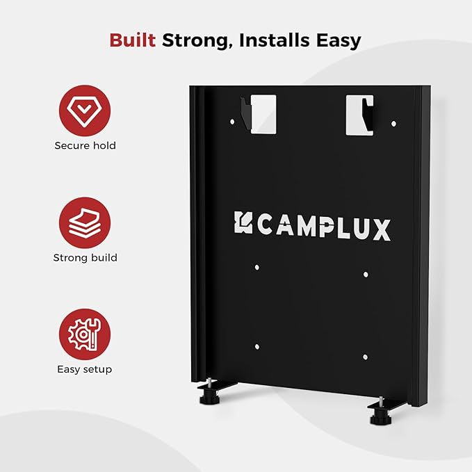 CAMPLUX Schnellspann-Halterung für AY132 tragbaren Warmwasserbereiter, robuste Stahlhalterung mit Anti-Vibrations-Pads, werkzeuglose Einrichtung für Wohnmobil, Anhänger, Wohnmobil und Garage