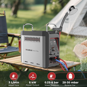 CAMPLUX Nano Gasdurchlauferhitzer Mobiler Nano 3 Max