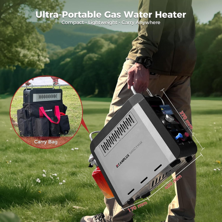 CAMPLUX Nano Gasdurchlauferhitzer Mobiler Nano 3 Max