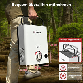 Camplux F5 Tragbarer Gasdurchlauferhitzer