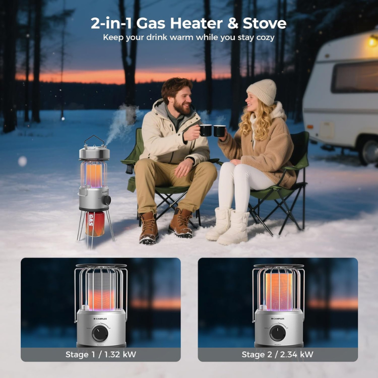 Propangas Heizung 2.34 KW Tragbarer Gasheizer für Zelt Garage Camping