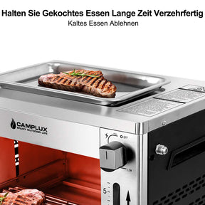 Camplux SG102 Tragbar Hochtemperatur Gasgrill 880°C